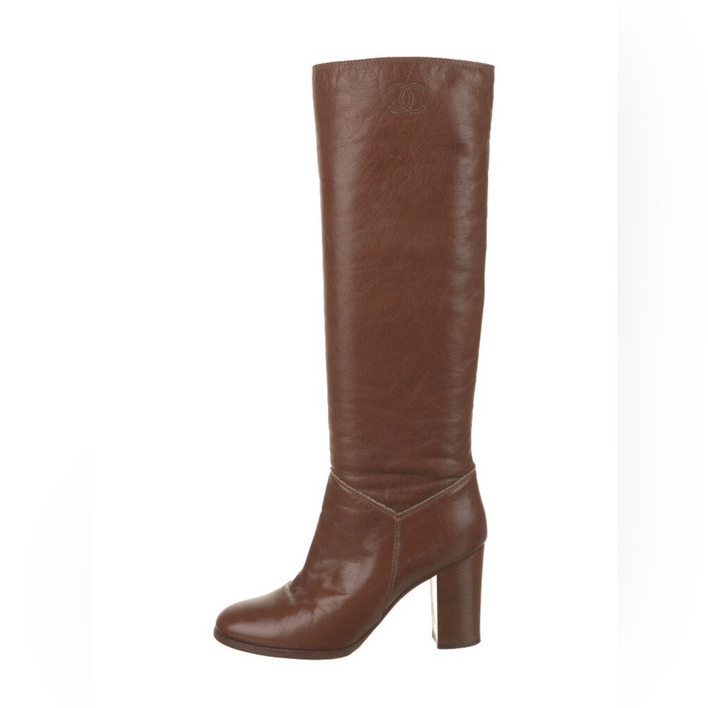 CHANEL Interlocking CC Logo Riding Boots. Size 38.5 (EU/IT) | Size 8 (US)